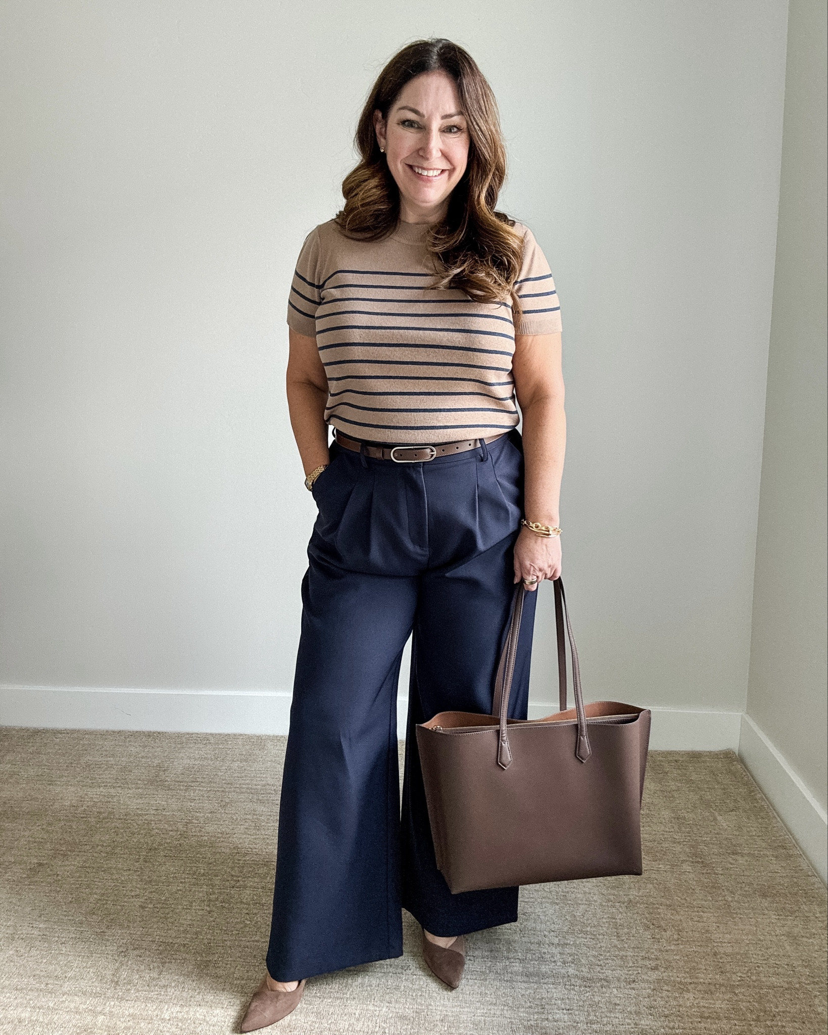 Amazon Midsize Fall Workwear Lightweight sweater and wide leg navy pants #fallfashion #midsizeworkwear #afforablefashion 

 

#LTKOver40 #LTKMidsize #LTKWorkwear