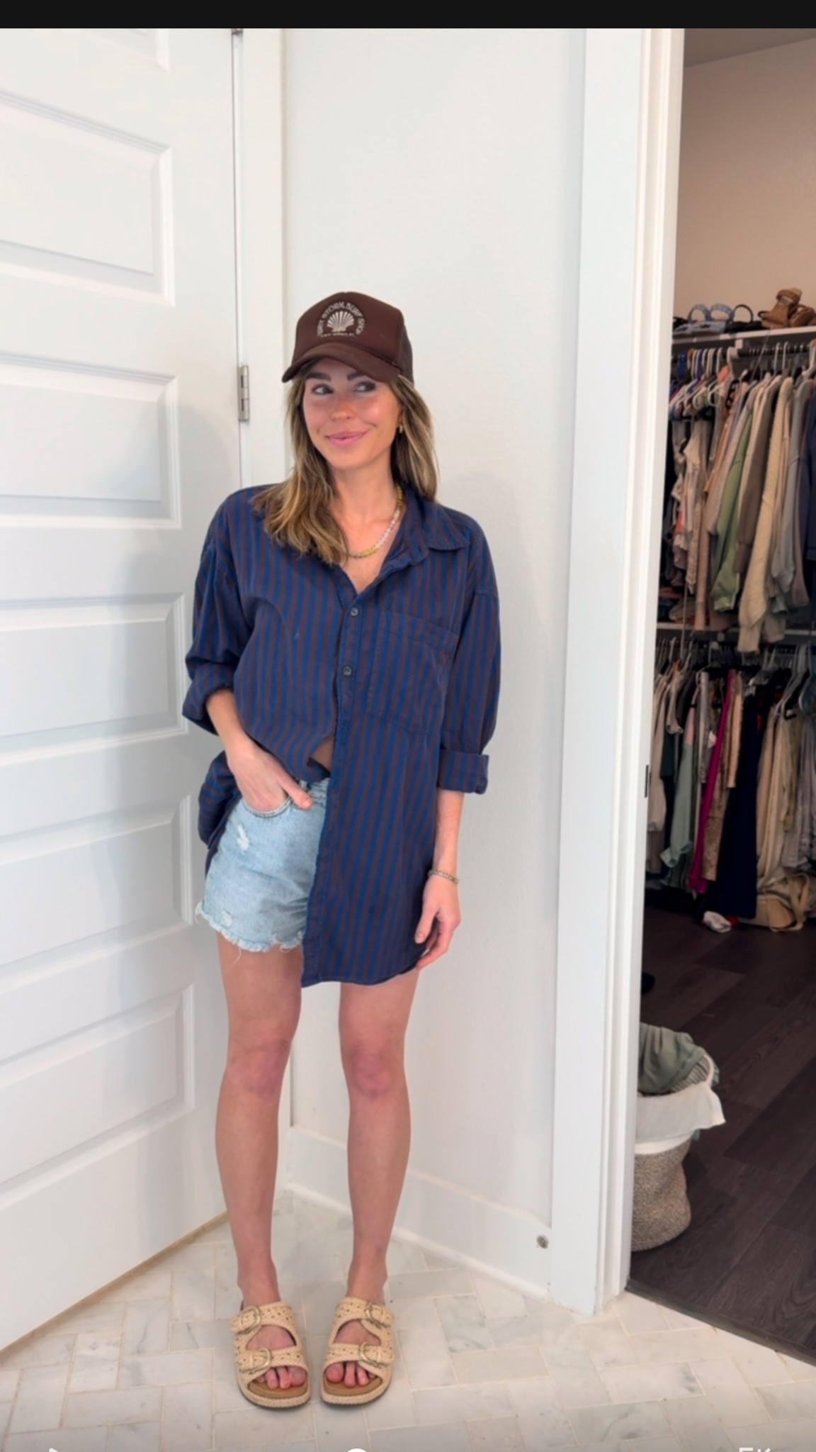 Cute casual - couldn’t find the exact of the top or shorts :(