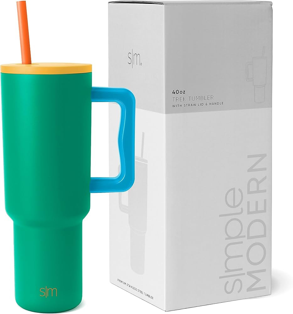 Simple Modern 40 oz Tumbler with Handle and Straw Lid | Insulated Reusable Stainless Steel Water ... | Amazon (US)