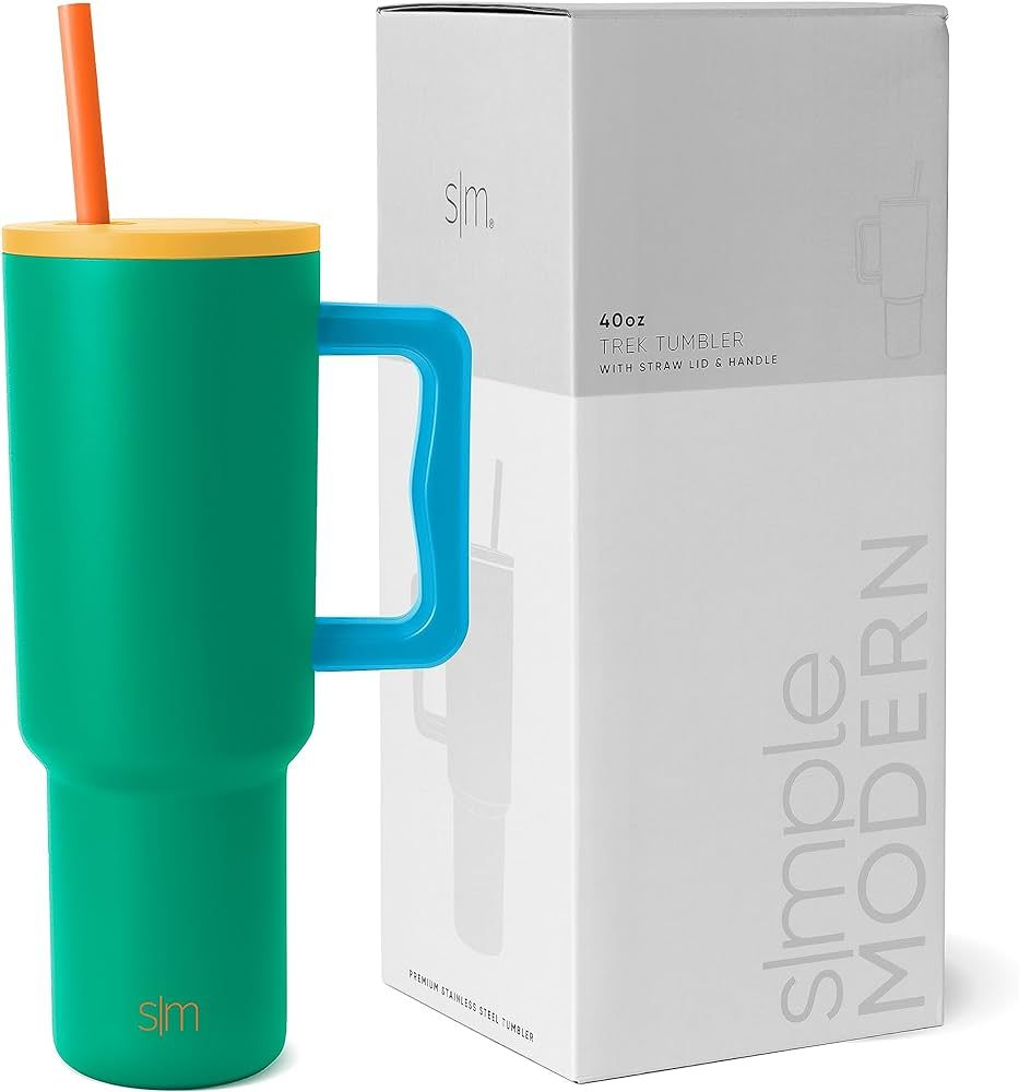 Amazon.com | Simple Modern 40 oz Tumbler with Handle and Straw Lid | Insulated Cup Reusable Stain... | Amazon (US)
