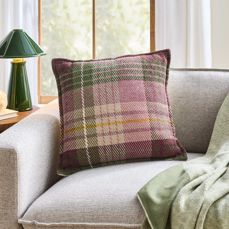 Better Homes & Gardens 18x18 Tartan Plaid Decorative Pillow | Walmart (US)