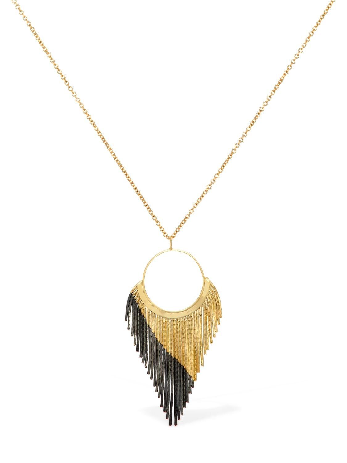 Long Necklace W/ Fringed Hoop Pendant | Luisaviaroma