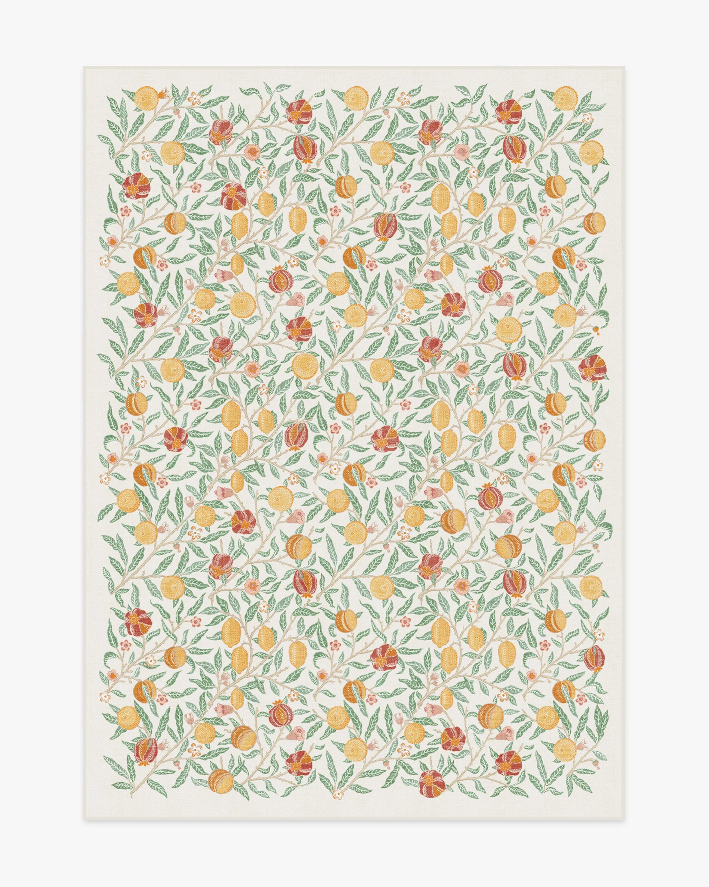 Morris & Co. Fruit Ivory & Multicolor Tufted Rug | Ruggable