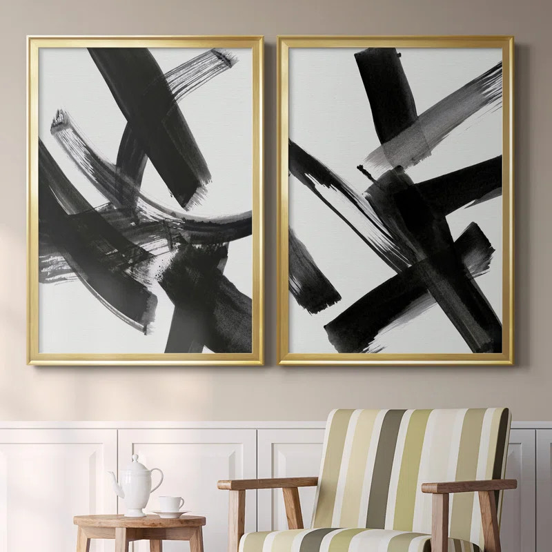 Black Magic I - 2 Piece Picture Frame Painting Set on Canvas | Wayfair North America