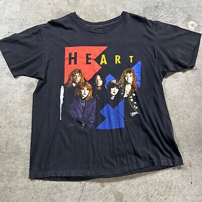 Vintage 1990 Heart Concert Rock Band t shirt | eBay US