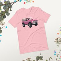 Retro Pink Ford Bronco Truck Short-Sleeve T-Shirt | Etsy (US)