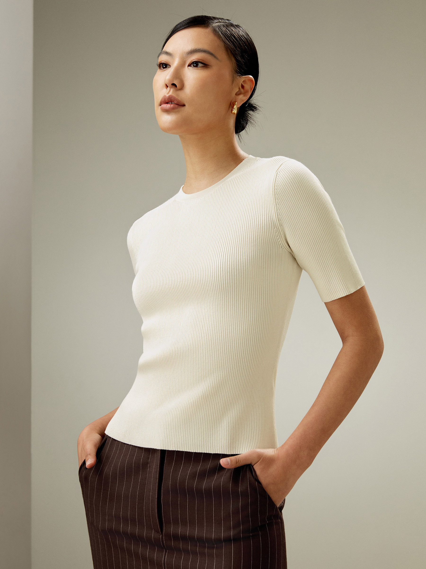 Essential Silk Knit Top | LilySilk