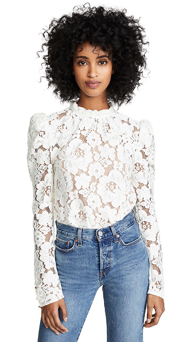 Emma Puff Sleeve Lace Top | Shopbop