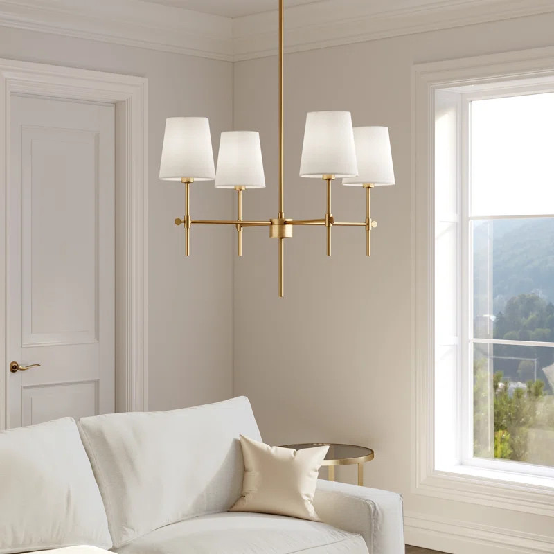 Ebern Designs Agathon 4 - Light Shaded Classic / Traditional Chandelier & Reviews | Wayfair | Wayfair North America