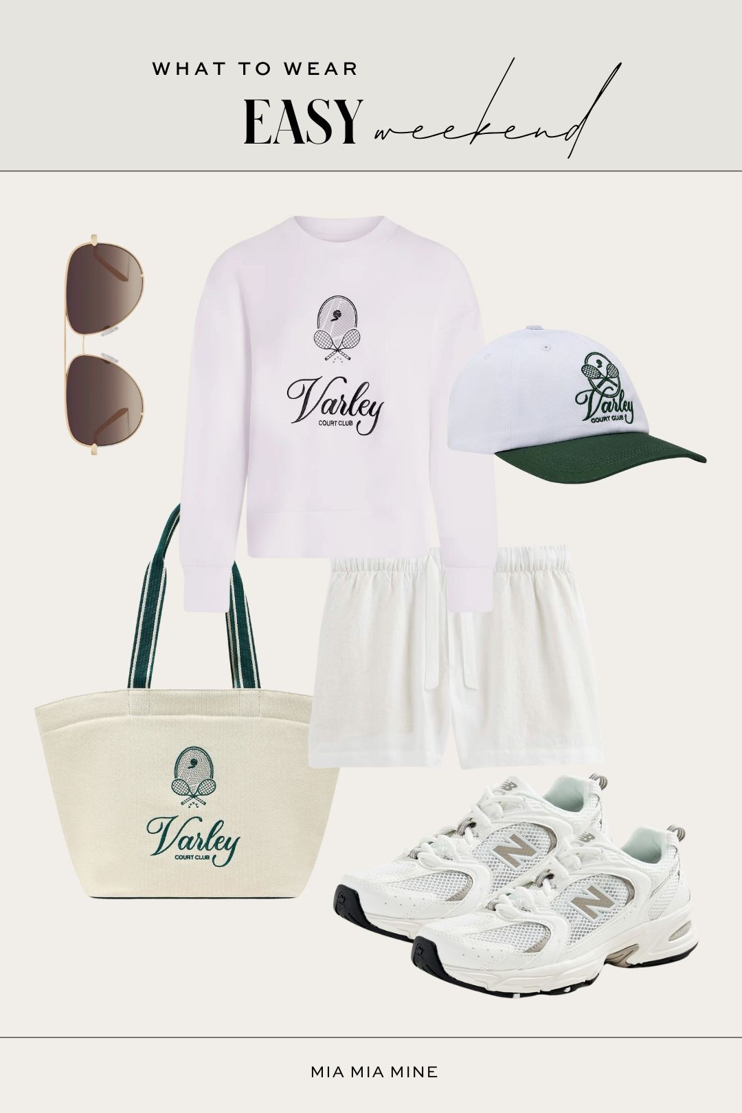 Varley summer outfit / casual weekend outfit
Varley sweatshirt
White boxer shorts
New balance sneakers
Varley tote bag
Quay sunglasses 

#LTKShoeCrush #LTKFindsUnder100 #LTKActive
