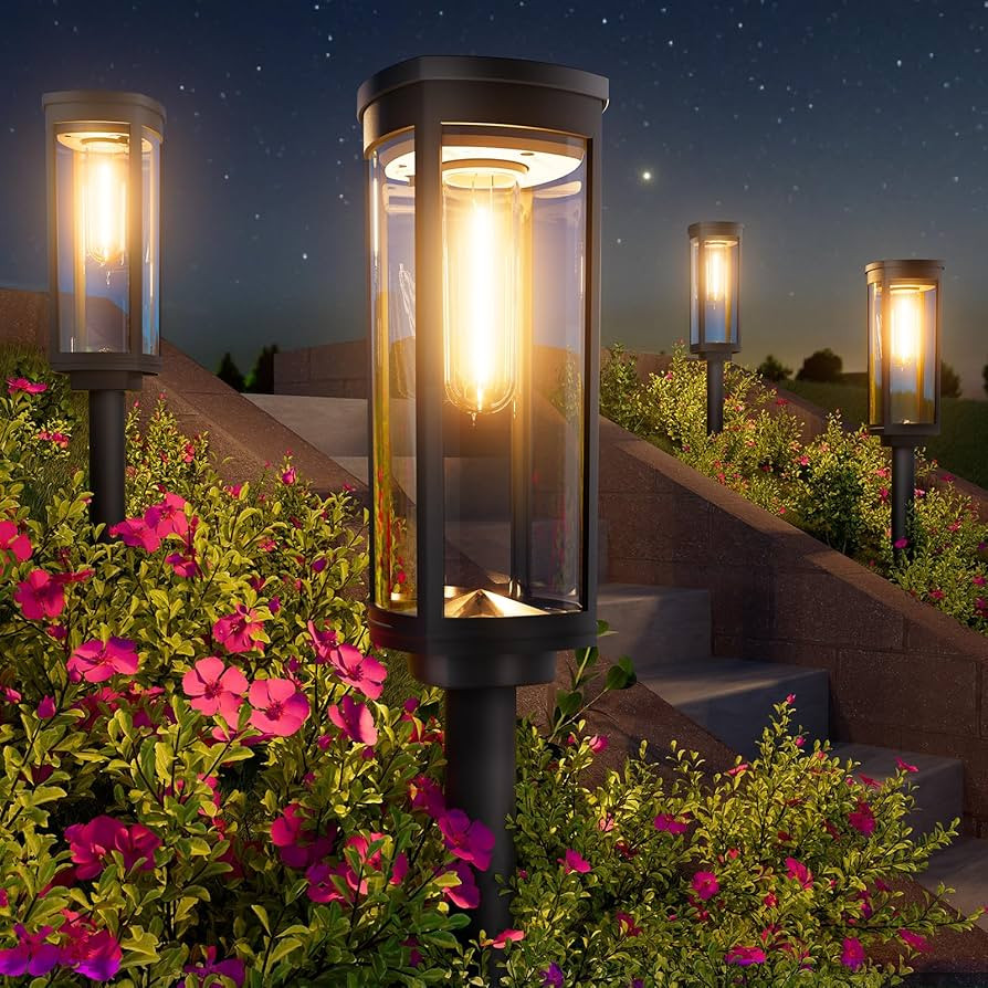 Bright Solar Pathway Lights Outdoor, 8 Pack Solar Powered Garden Lights Waterproof IP65, Auto On/... | Amazon (US)