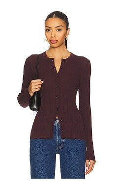 A.L.C. Fisher Cardigan in Plum from Revolve.com | Revolve Clothing (Global)