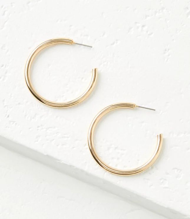 Modern Hoop Earrings | LOFT