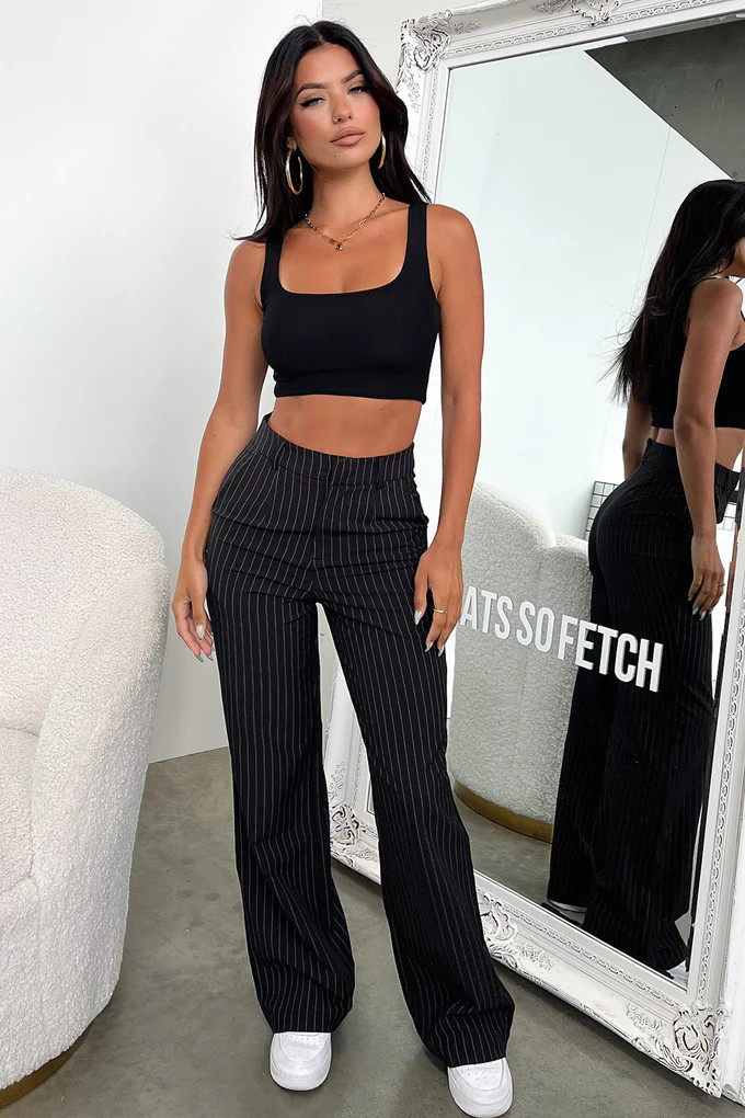 Alaric Pants - Black Pinstripe | Thats So Fetch (US)