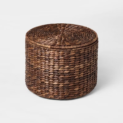 Woven Storage Ottoman Espresso - Threshold™ designed with Studio McGee: Metal Frame, Removable Lid, No Assembly | Target