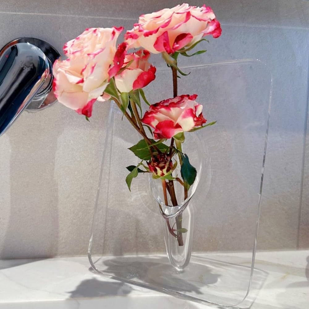 Acrylic Vase Frame Flower Vase Modern Style Floral Arrangement Holder for Desk Table Centerpieces... | Amazon (US)