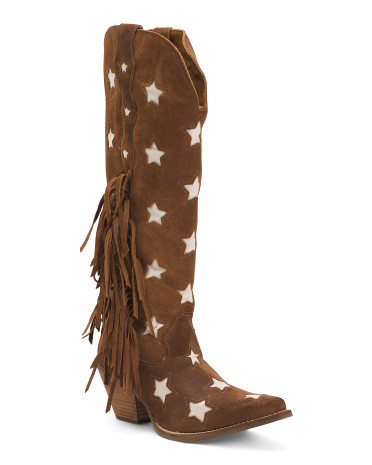 Made In Mexico Suede Lad 17 Super Star Boots | TJ Maxx