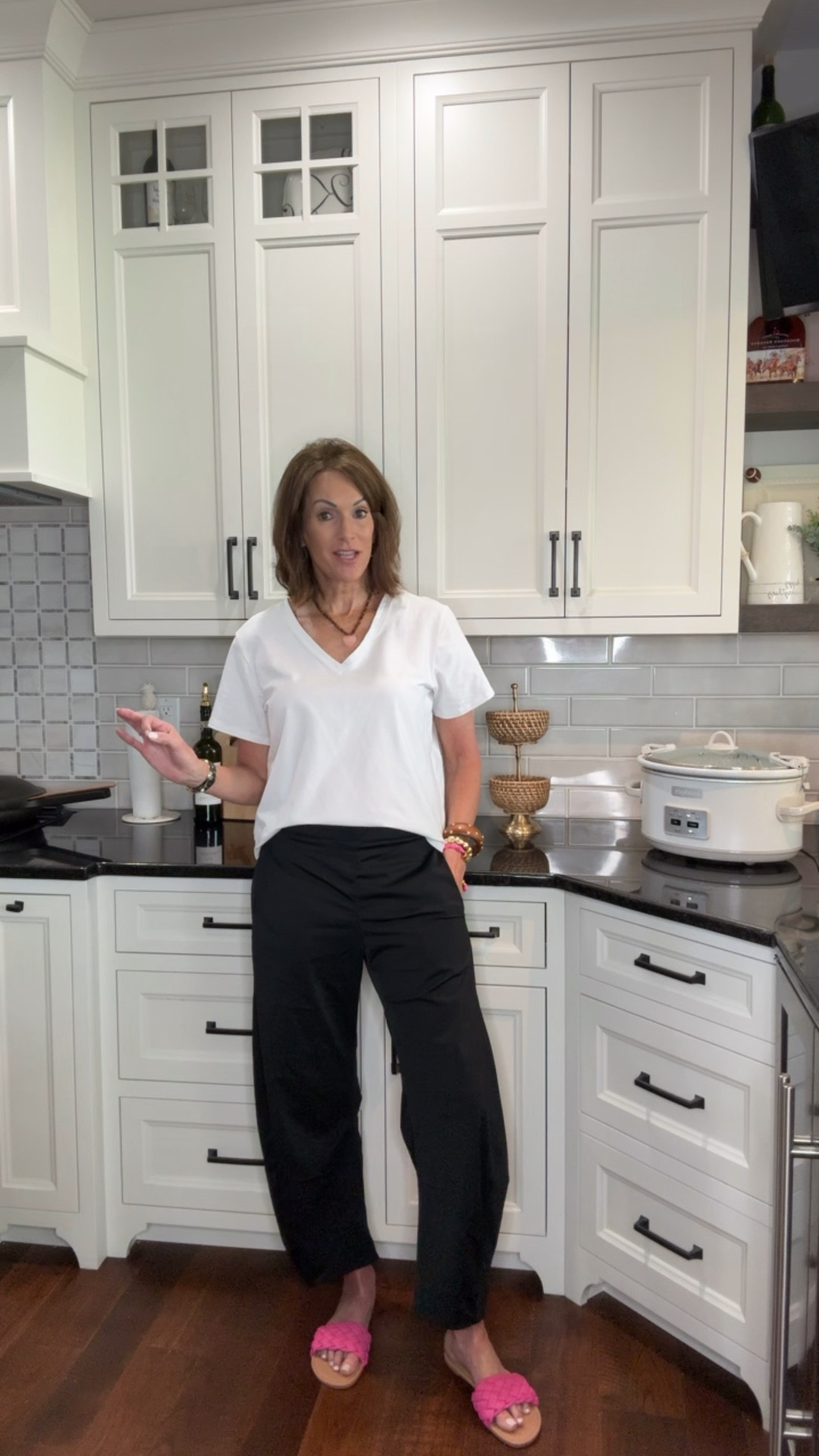 OOTD

CASUAL EVERYDAY STYLE 
Trending barrel leg pants - medium 
Tee - large. (mine is sold out, but I linked similar.) 

20% off customize jewelry through April 7

#LTKMidsize #LTKTravel #LTKootd