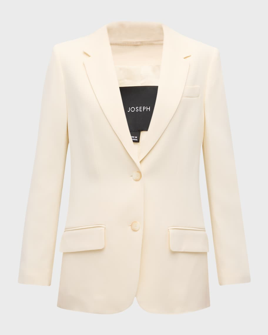Joseph Jackie Single-Breasted Cady Jacket | Neiman Marcus