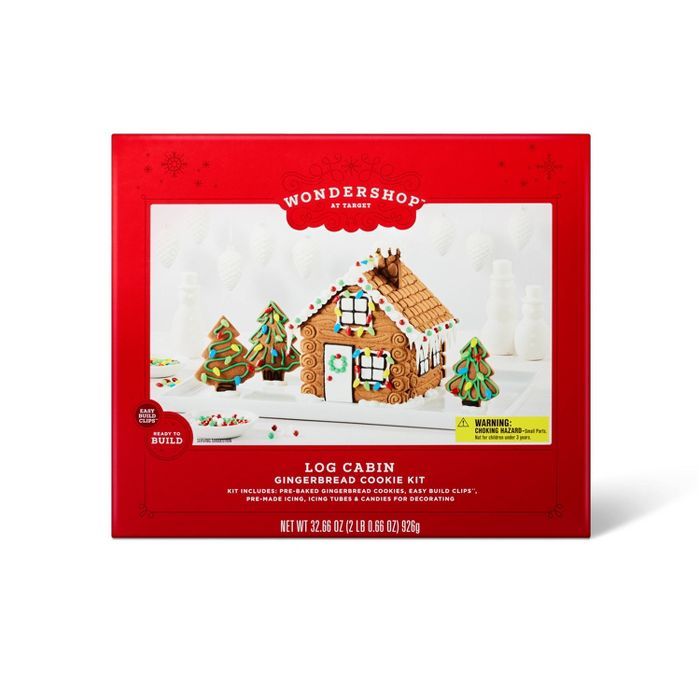 Holiday Log Cabin Gingerbread Cookie Kit - 32.66oz - Wondershop™ | Target