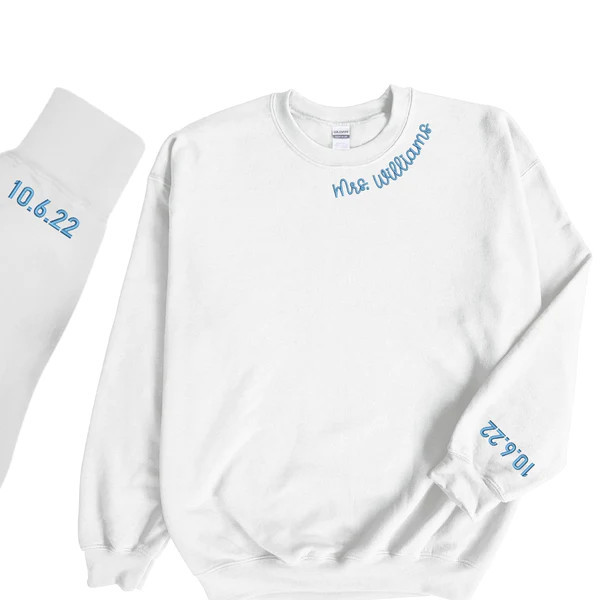 Custom Embroidered Collar/ Sleeve Sweatshirt - VIP Black Friday | Sprinkled With Pink