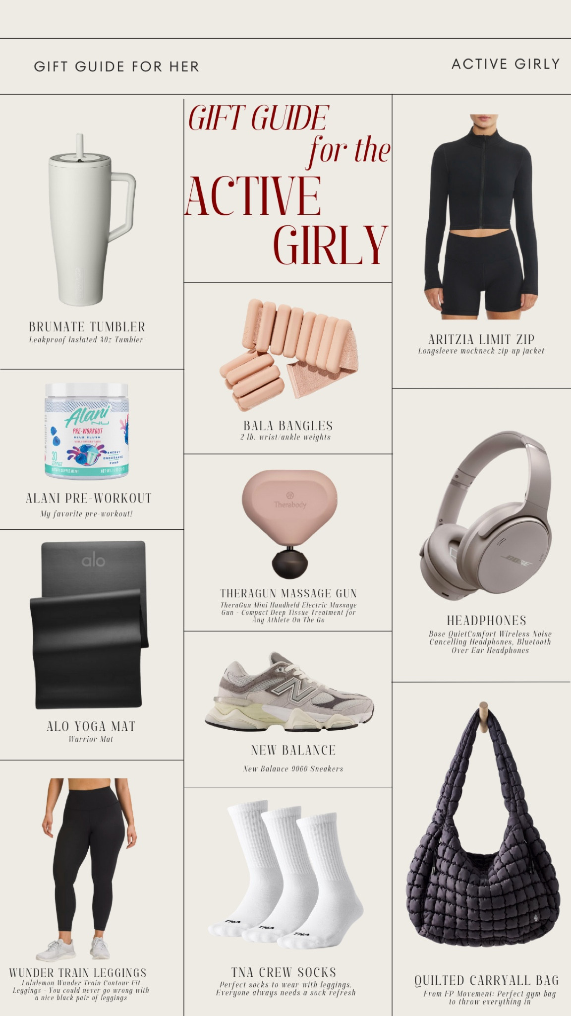 Gift Guide for the Active Girly 🎧🧘🏻‍♀️👟

#LTKGiftGuide #LTKHoliday #LTKSeasonal