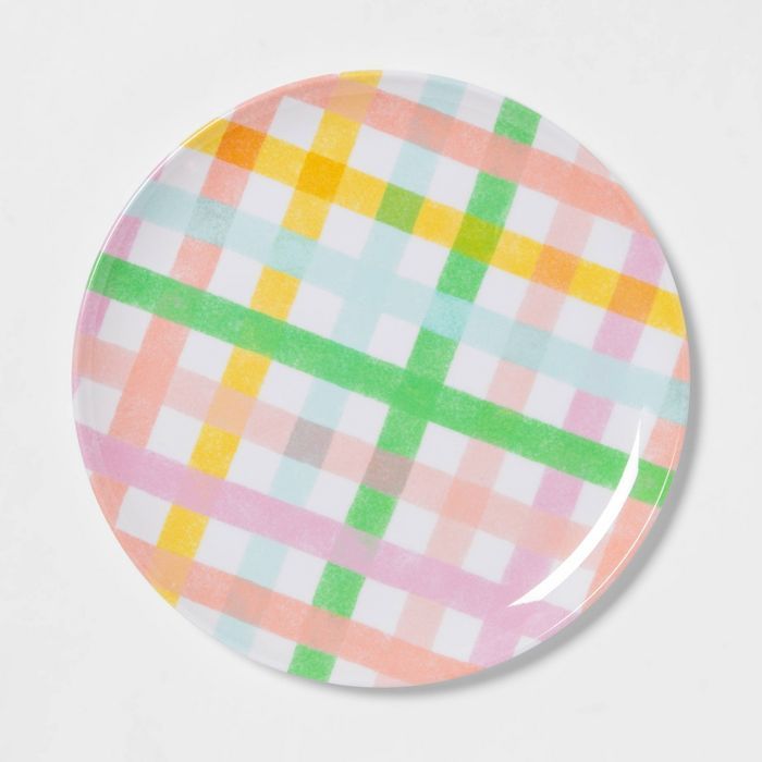 11" Melamine Plaid Dinner Plate - Spritz™ | Target