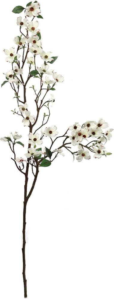 Floral Home Set of 2, Artificial Dogwood Sprays, 50-Inch, Realistic White Silk Flowers & Foliage,... | Amazon (US)