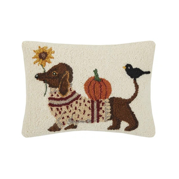 No Pattern And Not Solid Color Wool Throw Pillow | Wayfair North America