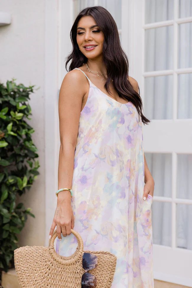 Pretty In Paradise Watercolor Maxi Dress | Pink Lily
