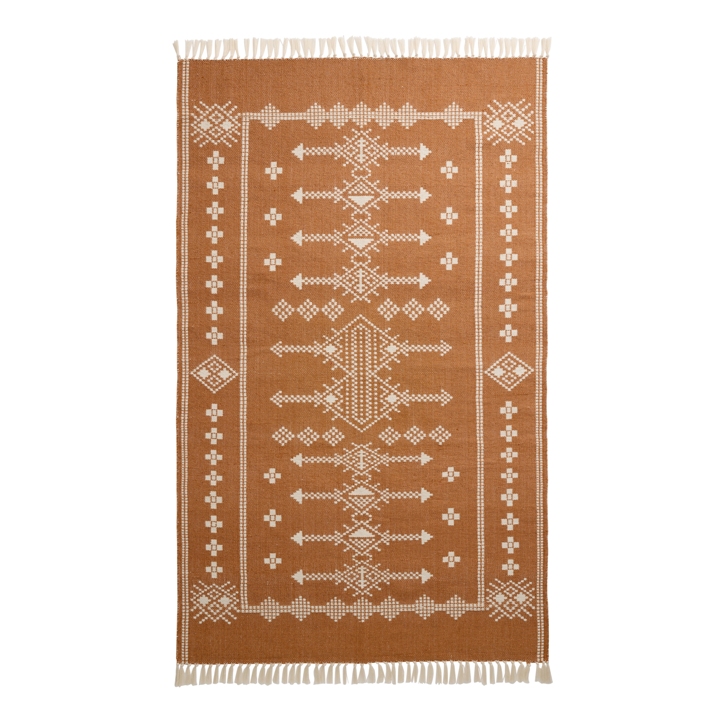 Magnolia Terracotta Recycled Reversible Indoor Outdoor Rug | World Market