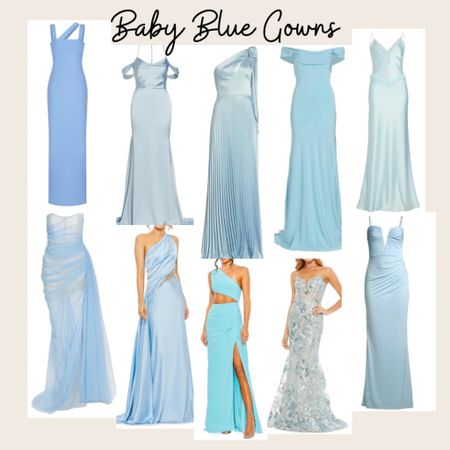 Beautiful gowns for bridesmaids or prom. #babyblue #gown #prom #bridesmaiddress #bridesmaid #promdress #promgown

#LTKFind #LTKwedding #LTKSeasonal