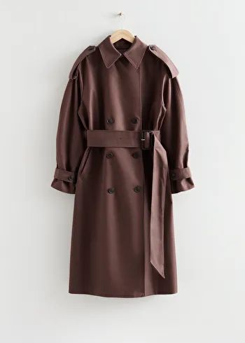 Wide Belt Trench Coat - Brown - & Other Stories GB | & Other Stories (EU + UK)
