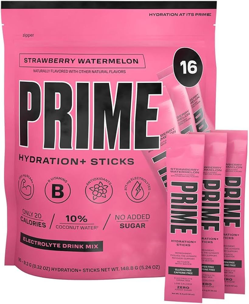 PRIME HYDRATION+ Sticks Strawberry Watermelon | Hydration Powder Single Serve Sticks | Electrolyt... | Amazon (US)