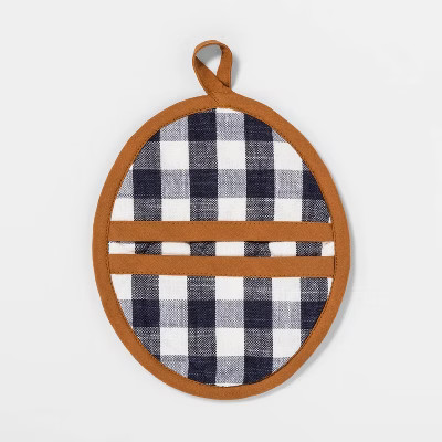 Check Pot Holder Blue - Threshold™ | Target