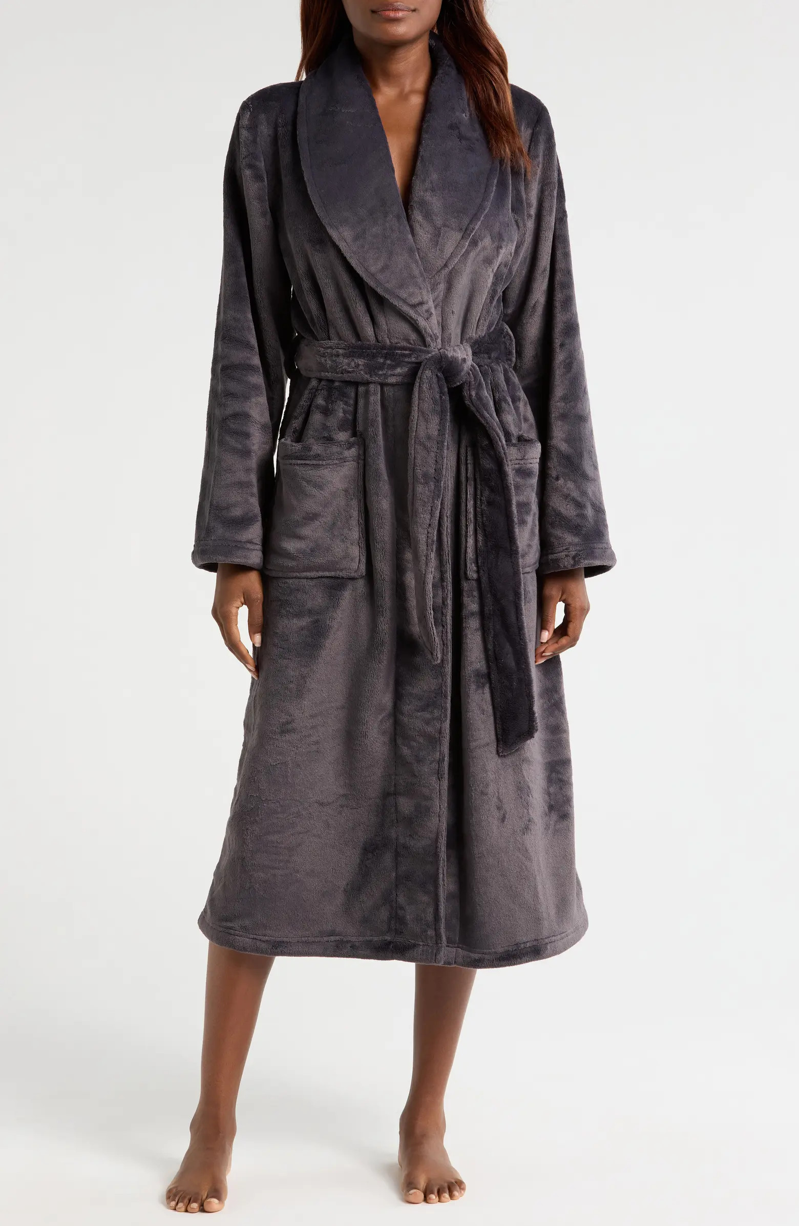 Shawl Collar Plush Longline Robe | Nordstrom