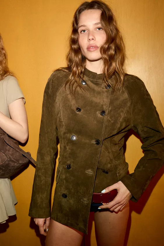 FITTED 100% LEATHER SUEDE JACKET | Zara UK