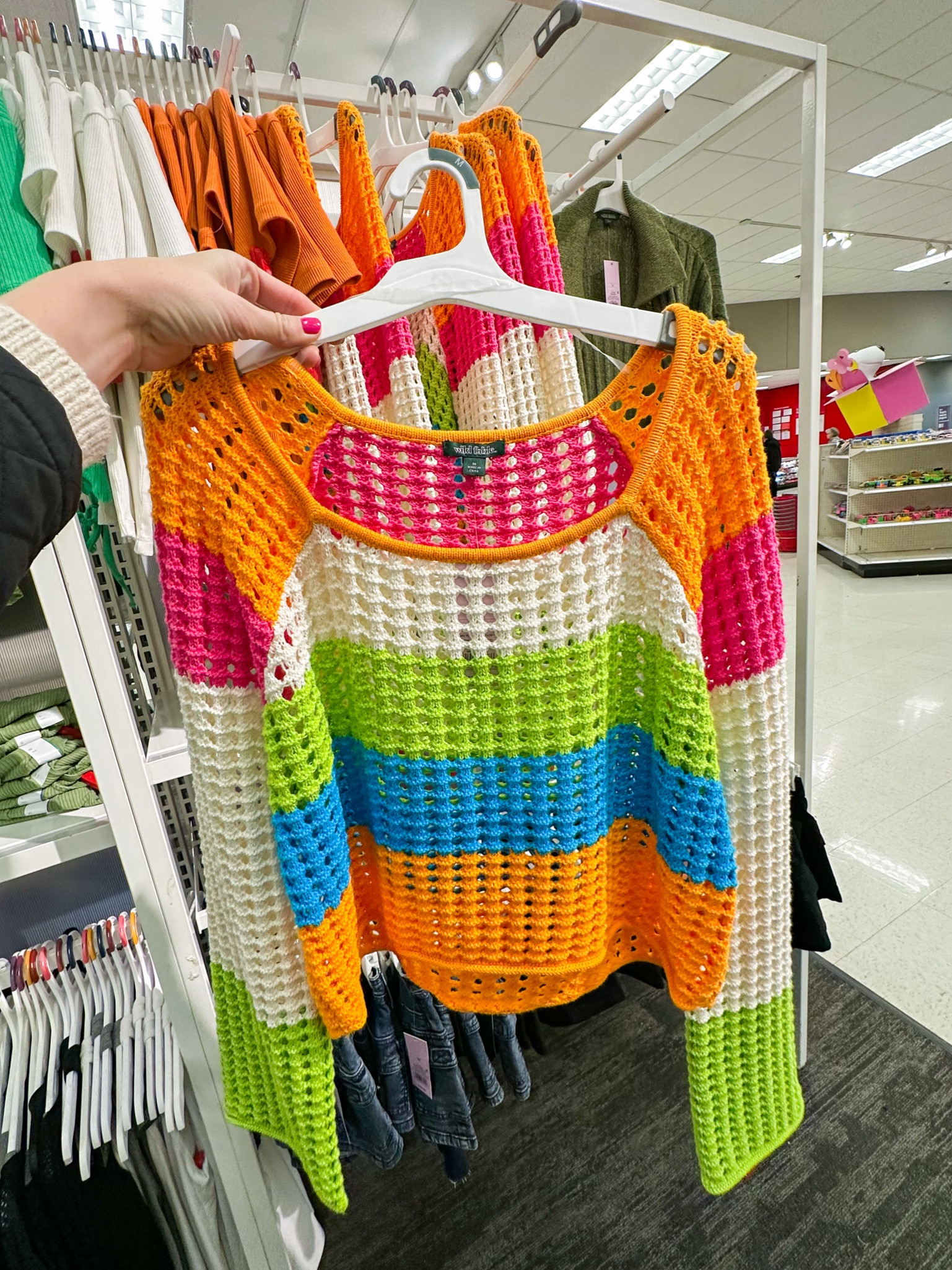 This colorful crochet top from Target is perfect for a beach trip! Runs large 

#targetfind #travelootd #beachootd #beachoutfit #targetstyle #beachcoverup #travelstyle

#LTKunder50 #LTKSeasonal #LTKtravel