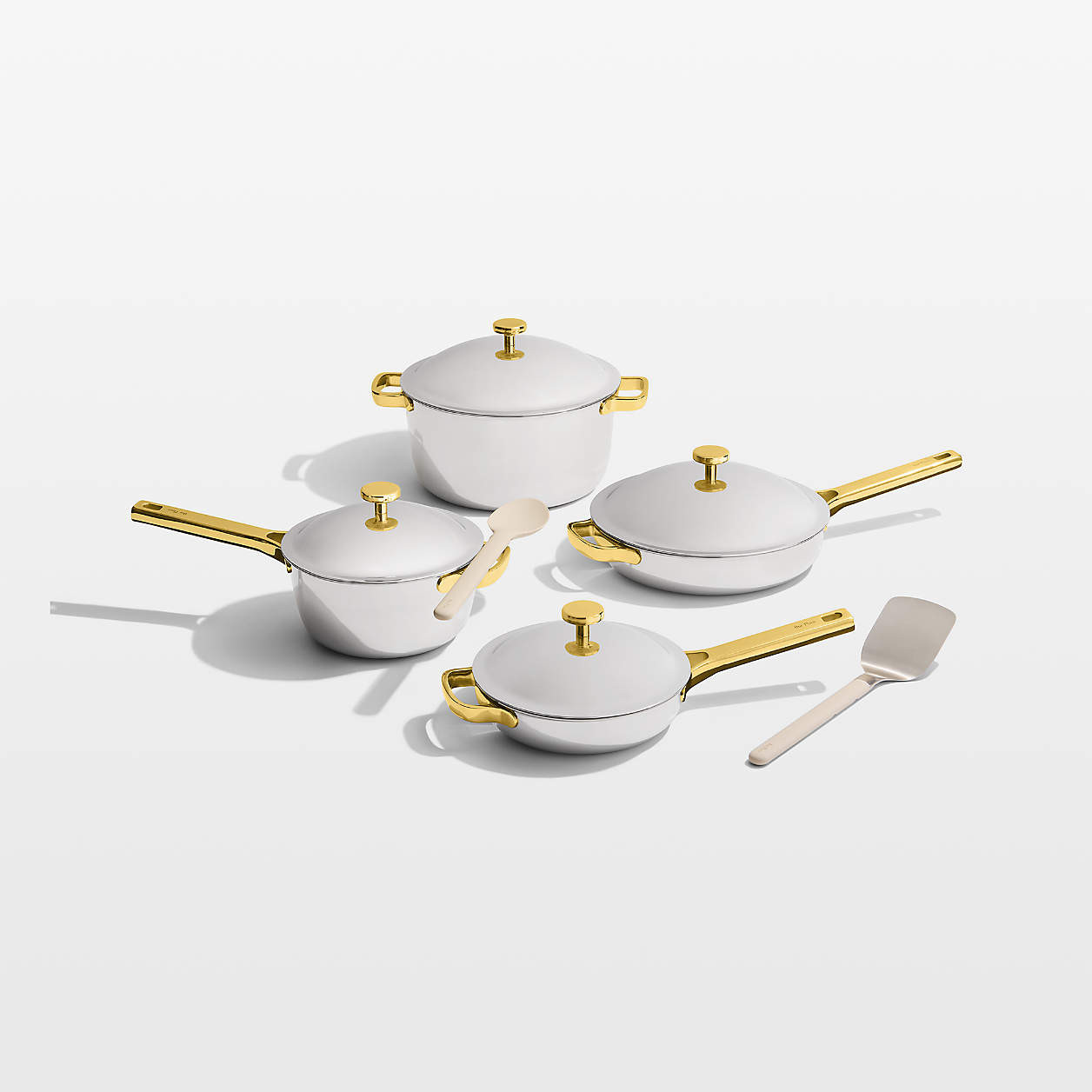 Our Place Titanium Pro Gold 10-Piece Cookware Set + Reviews | Crate & Barrel | Crate & Barrel