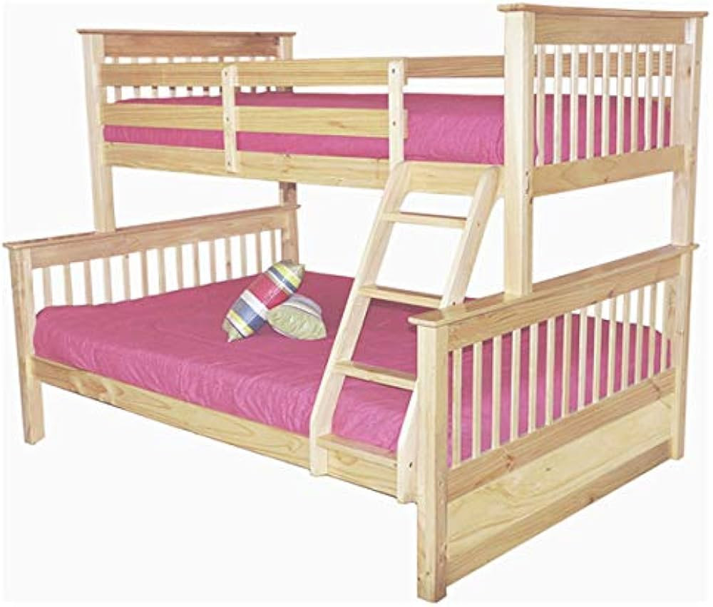Mission Twin Over Full Bunk Bed with Trundle Natural | Amazon (US)