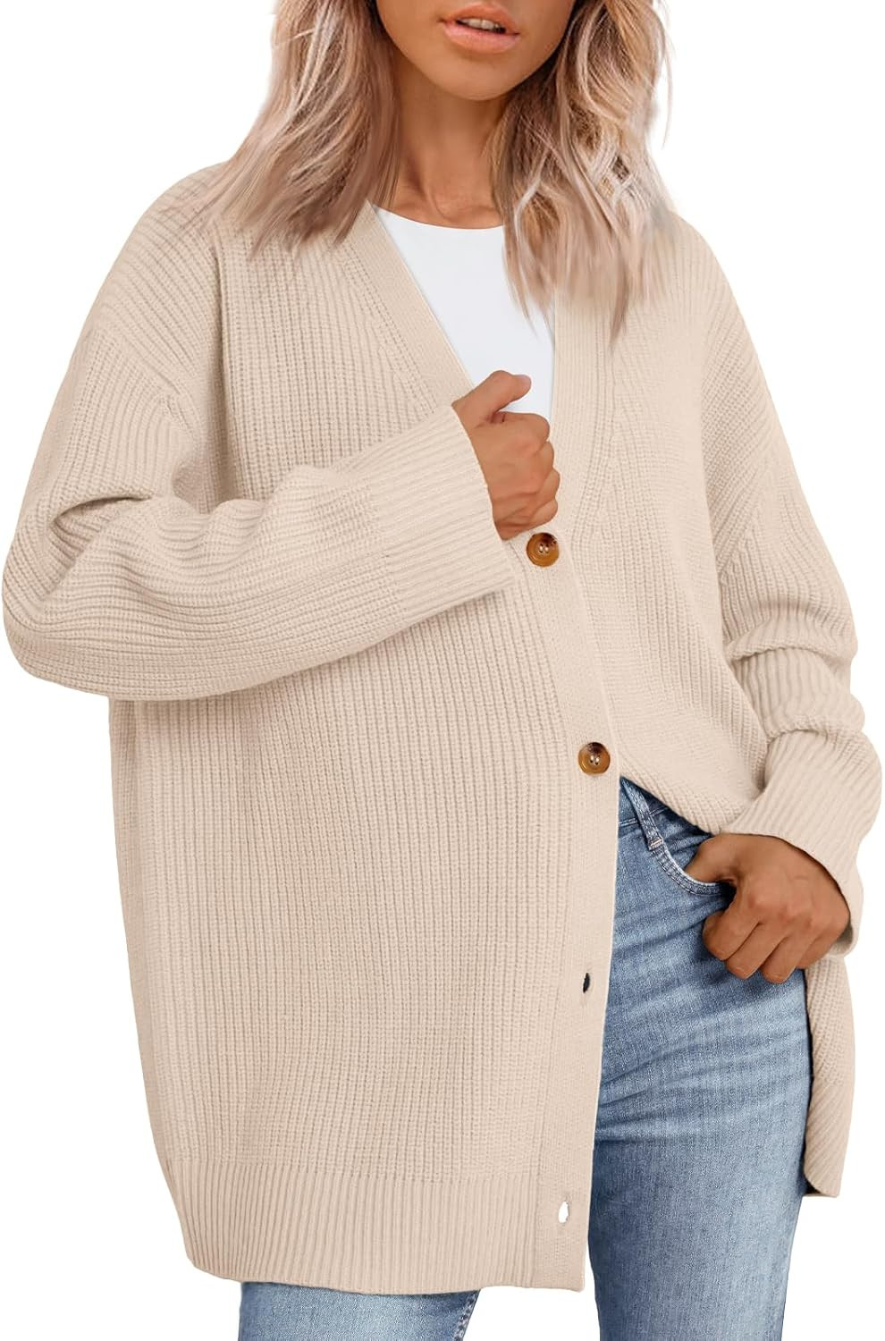 LILLUSORY Women's Oversized Fall Cardigan Sweater Chunky Jackets 2026 | Amazon (US)