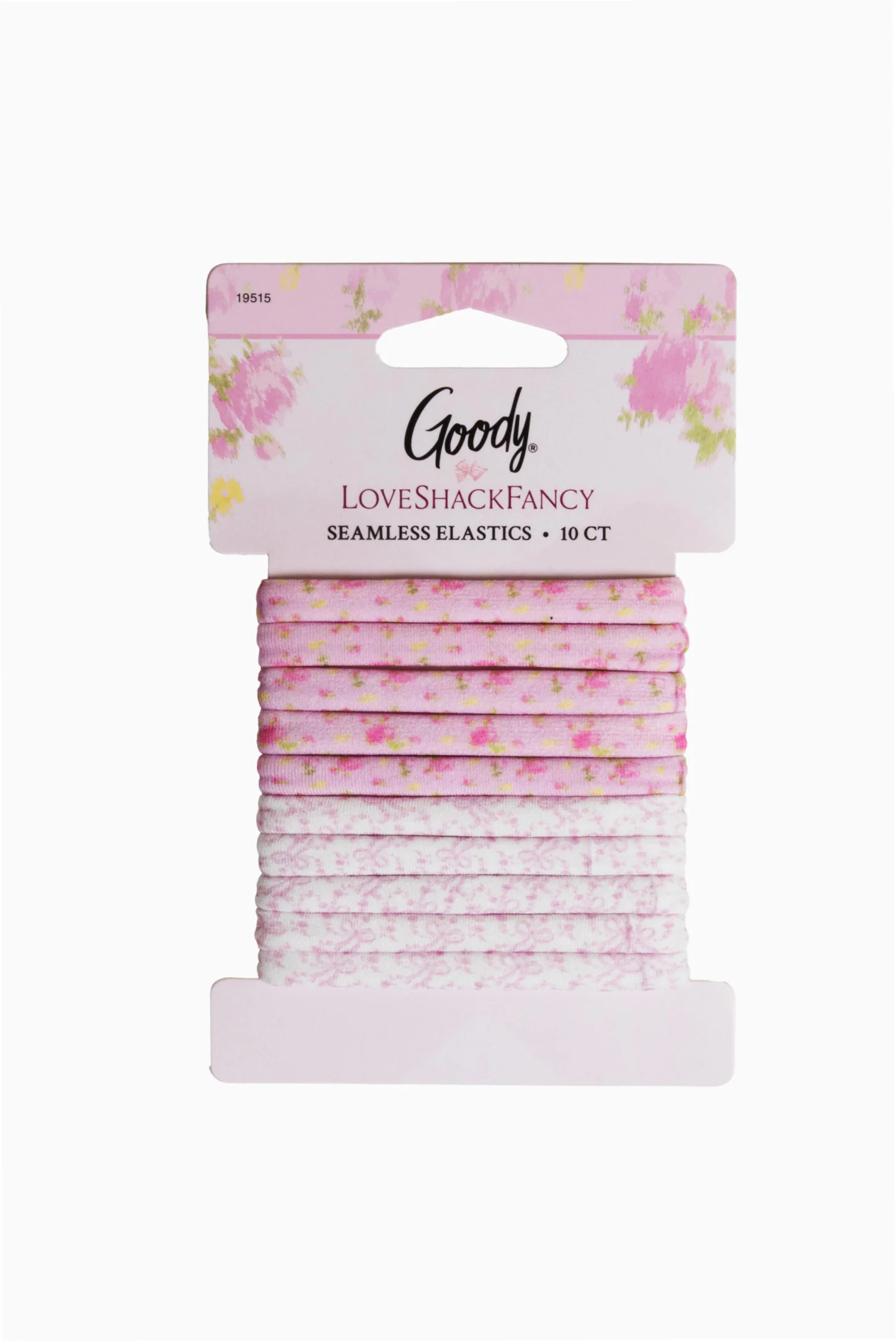 Goody x Love Shack Fancy Seamless Elastics - 10ct - Ikat Rose & Coquette Bow | LoveShackFancy