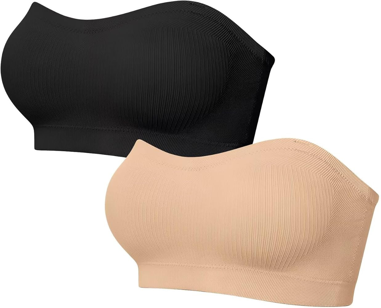 Vertvie Strapless Bra Wireless Non-Slip Push Up Bandeau Bras for Women Full Support Tube Tops Pad... | Amazon (US)