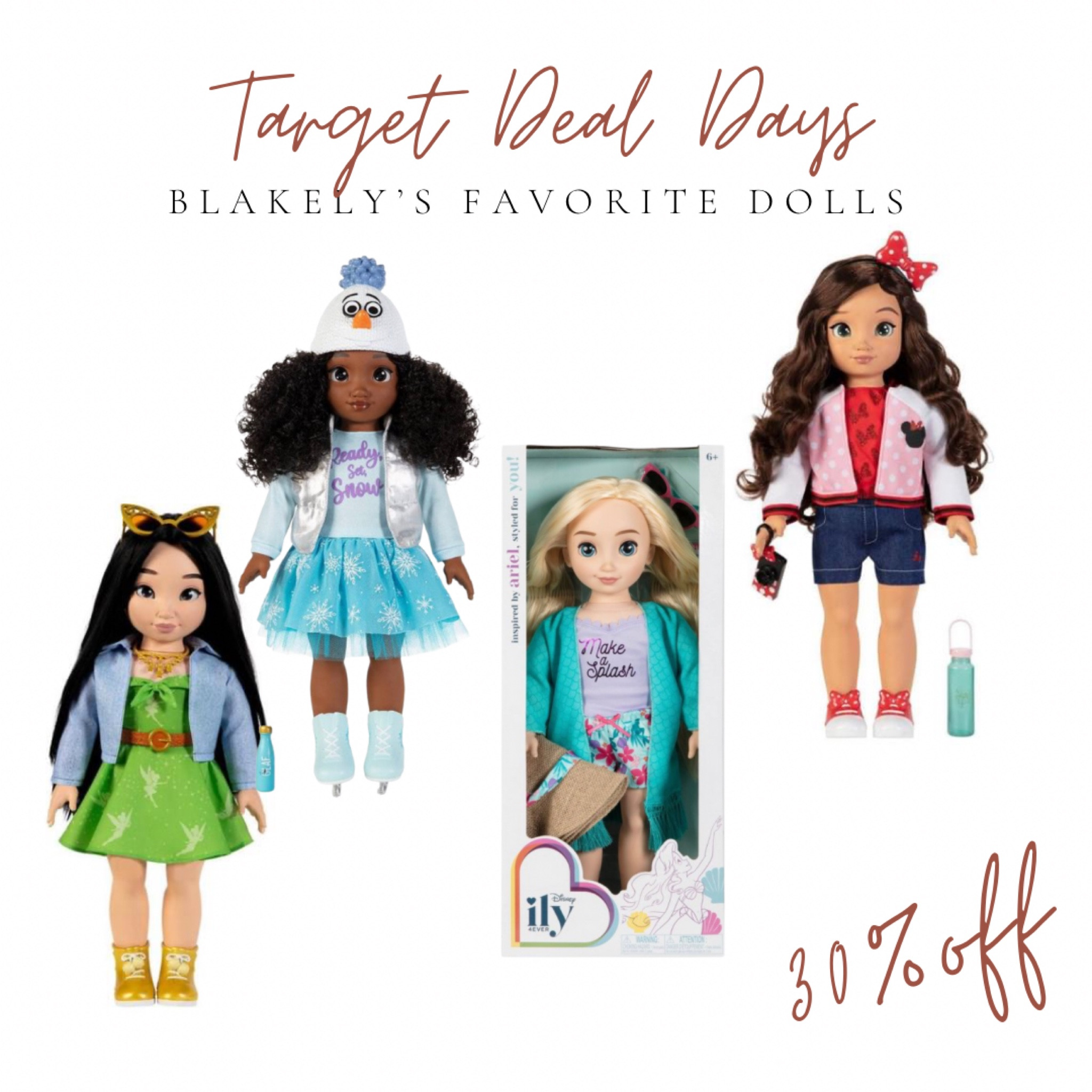 Blakley’s favorite dolls and accessories are on sale! Target deal days! Disney Princess sale. Disney ILY Dolls. Toddler and girl gifts. 

#LTKkids #LTKGiftGuide #LTKsalealert