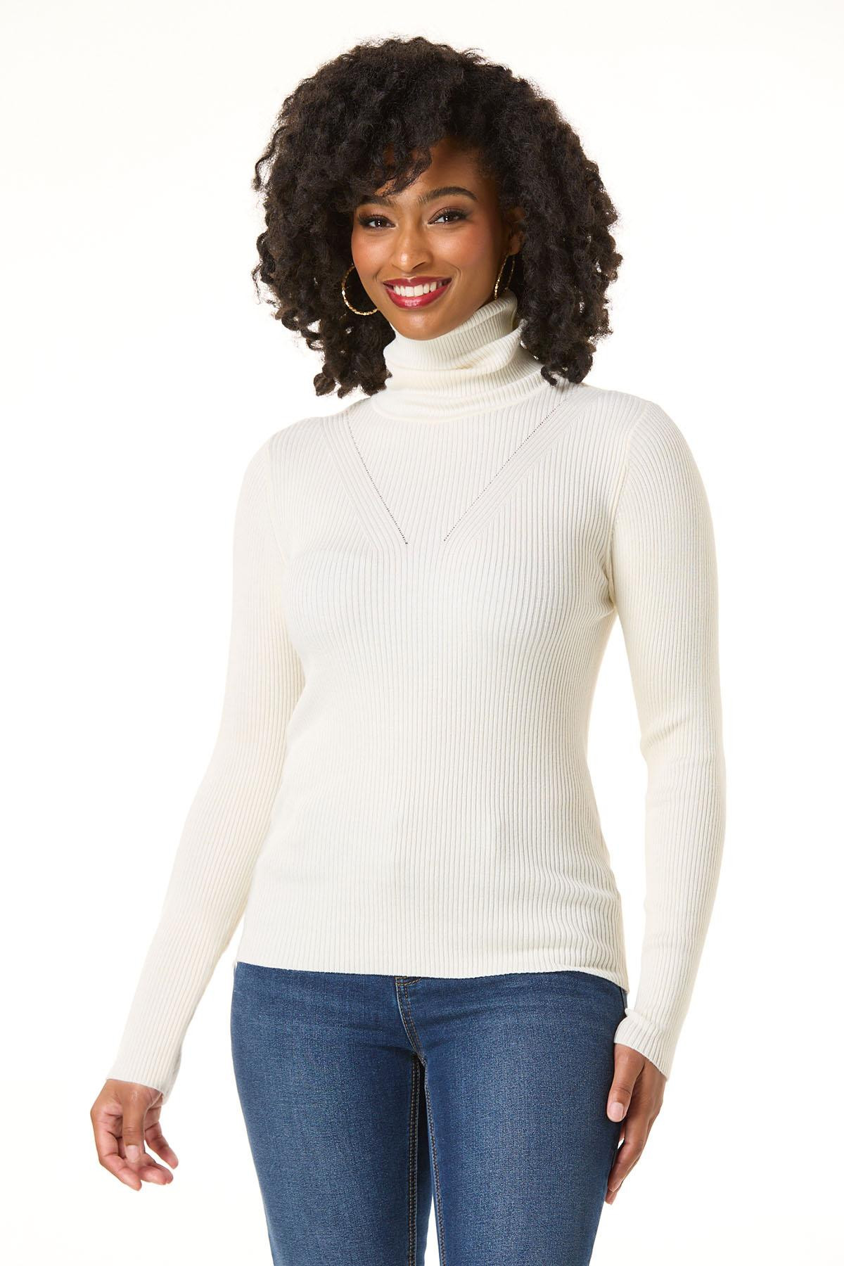 Ribbed Turtleneck Sweater | Cato Fashions