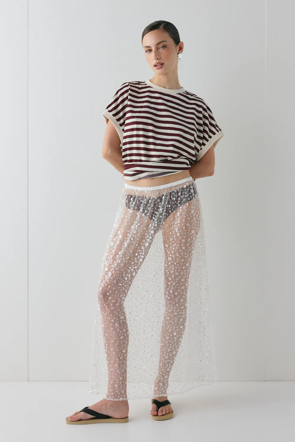 Daisy Sequin Maxi Skirt | VRG Grl