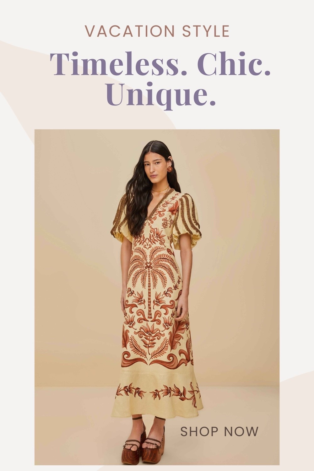 Step into timeless vacation style with this palm print puff sleeve maxi dress — perfect for tropical getaways, beach weddings, and resort nights. Featuring earthy tones, statement sleeves, and a flowy silhouette, it’s a boho chic staple for your summer capsule wardrobe. Pair with sandals for a casual resort look or dress up for a Mediterranean getaway dinner. 🌴 Shop this vacation-ready dress before it sells out!

#LTKSeasonal #LTKTravel #LTKStyleTip