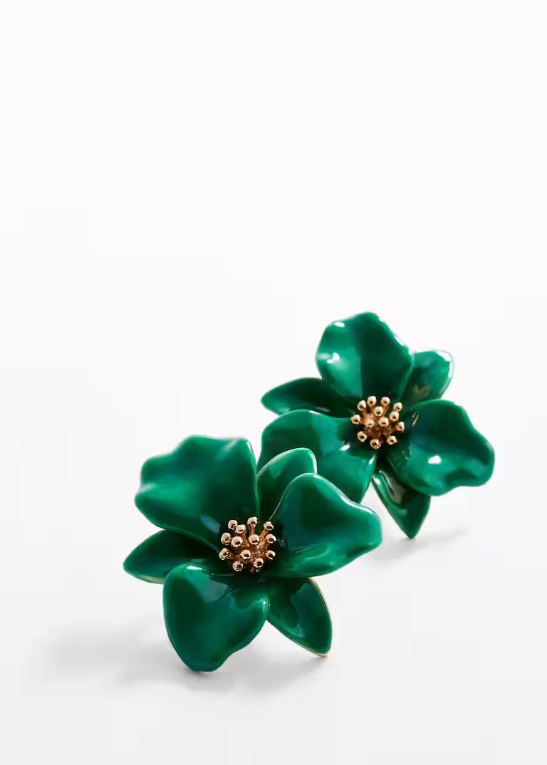 Maxi flower earrings -  Women | Mango USA | MANGO (US)