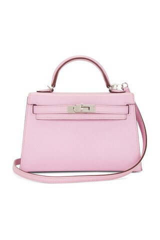 hermes Hermes Epsom Kelly 20 Handbag in Mauve Sylvestre - Rose. Size all. | FWRD 