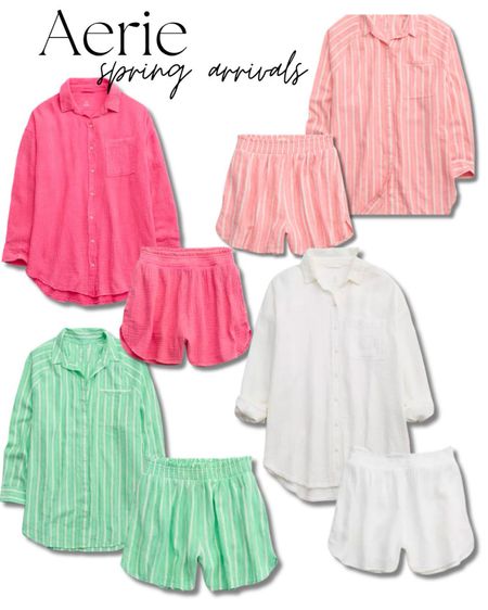 Aerie spring arrivals, these button down sets are so cute for a vacation night out or as a swim cover up! 

#LTKstyletip #LTKfindsunder50 #LTKtravel